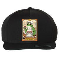 Baker Baking Lover Frog Making Cake The Baker Tarot Card Wool Snapback Cap