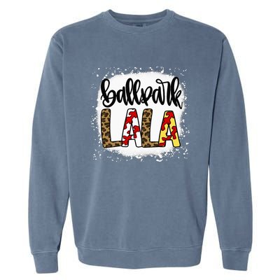 Bleached BallPark Lala Baseball Mother's Day Garment-Dyed Sweatshirt