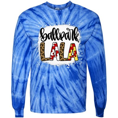 Bleached BallPark Lala Baseball Mother's Day Tie-Dye Long Sleeve Shirt