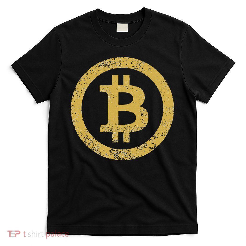 Bitcoin Btc Logo Retro Vintage Distressed T-Shirt