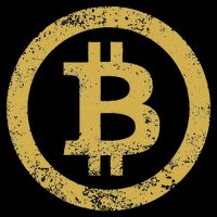 Bitcoin Btc Logo Retro Vintage Distressed Button