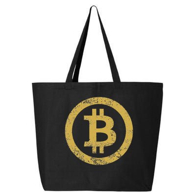 Bitcoin Btc Logo Retro Vintage Distressed 25L Jumbo Tote