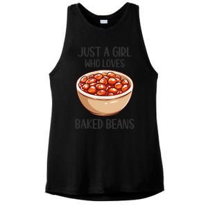 Baked Beans Lovers Gift Just A Who Loves Baked Beans Gift Ladies PosiCharge Tri-Blend Wicking Tank