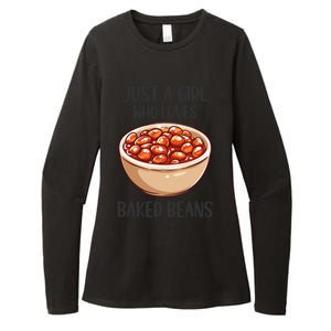 Baked Beans Lovers Gift Just A Who Loves Baked Beans Gift Womens CVC Long Sleeve Shirt