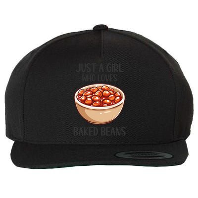 Baked Beans Lovers Gift Just A Who Loves Baked Beans Gift Wool Snapback Cap