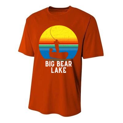 Big Bear Lake Gift For Fishing Trips Travel Family Gift Performance Sprint T-Shirt