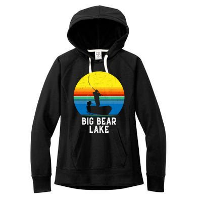 Big Bear Lake Gift For Fishing Trips Travel Family Gift Women's Fleece Hoodie