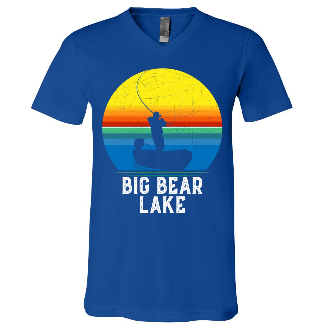 Big Bear Lake Gift For Fishing Trips Travel Family Gift V-Neck T-Shirt