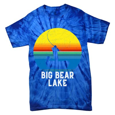 Big Bear Lake Gift For Fishing Trips Travel Family Gift Tie-Dye T-Shirt