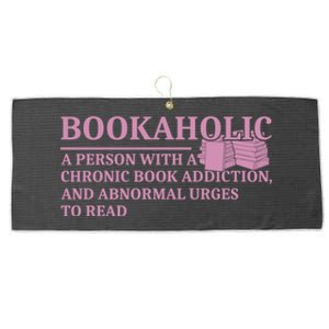 Bookaholic Book Lover Funny Bookworm Reading Gift Large Microfiber Waffle Golf Towel