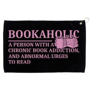 Bookaholic Book Lover Funny Bookworm Reading Gift Grommeted Golf Towel