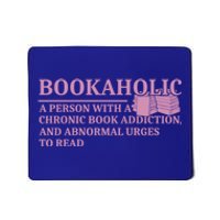 Bookaholic Book Lover Funny Bookworm Reading Gift Mousepad