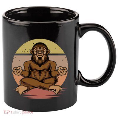 Buddha Bigfoot Lotus Big Foot Sasquatch Yeti Chill Namaste Funny Gift 11oz C Handle Ceramic Mug