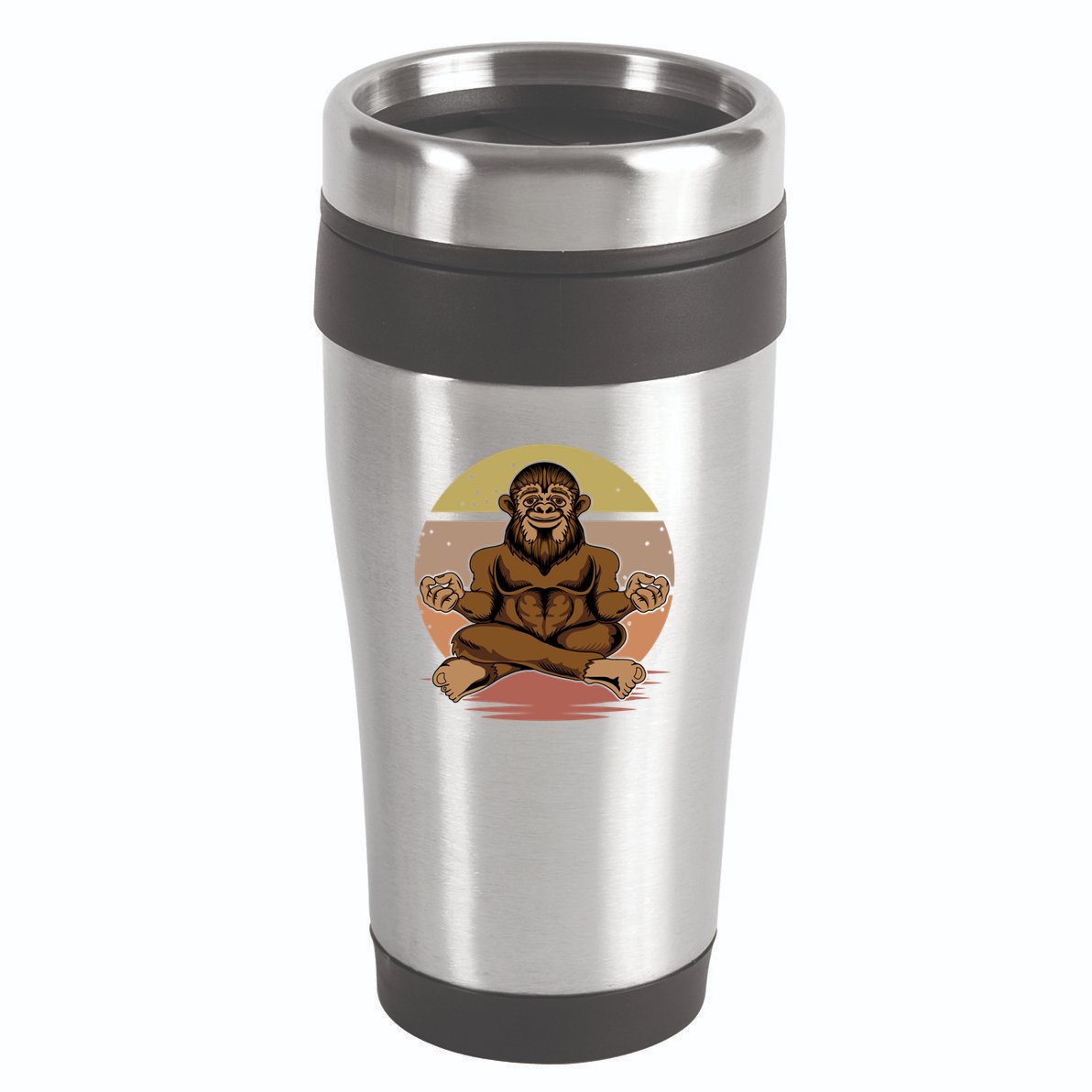 Buddha Bigfoot Lotus Big Foot Sasquatch Yeti Chill Namaste Funny Gift 16oz Travel Tumbler