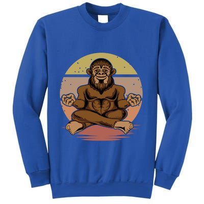Buddha Bigfoot Lotus Big Foot Sasquatch Yeti Chill Namaste Funny Gift Sweatshirt