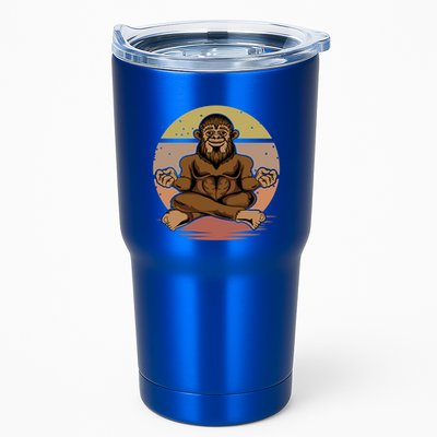 Buddha Bigfoot Lotus Big Foot Sasquatch Yeti Chill Namaste Funny Gift Tumbler