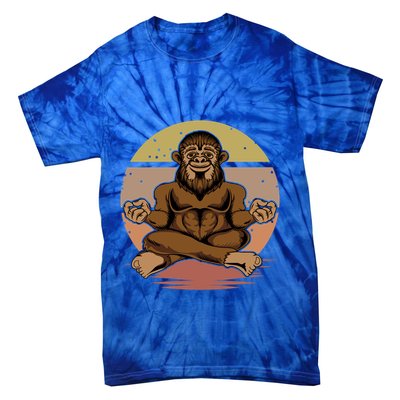 Buddha Bigfoot Lotus Big Foot Sasquatch Yeti Chill Namaste Funny Gift Tie-Dye T-Shirt