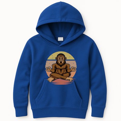 Buddha Bigfoot Lotus Big Foot Sasquatch Yeti Chill Namaste Funny Gift Kids Hoodie