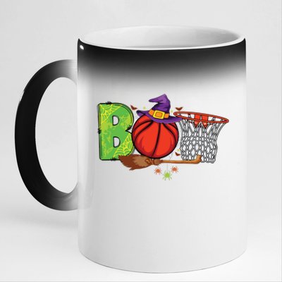 Boo Basketball Lovers Scary Funny Halloween Costume Boy 11oz Black Color Changing Mug