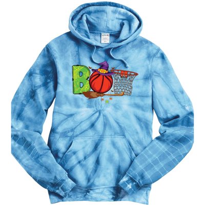 Boo Basketball Lovers Scary Funny Halloween Costume Boy Tie Dye Hoodie