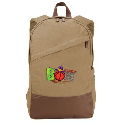 Boo Basketball Lovers Scary Funny Halloween Costume Boy Cotton Canvas Backpack