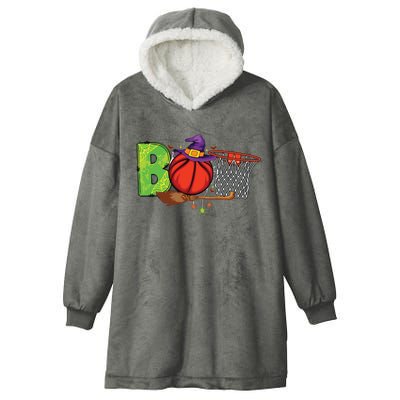 Boo Basketball Lovers Scary Funny Halloween Costume Boy Hooded Wearable Blanket