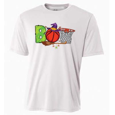 Boo Basketball Lovers Scary Funny Halloween Costume Boy Cooling Performance Crew T-Shirt