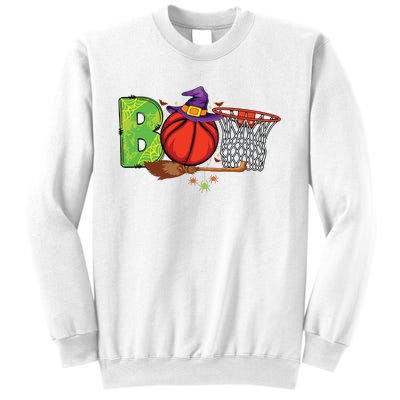 Boo Basketball Lovers Scary Funny Halloween Costume Boy Sweatshirt