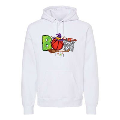 Boo Basketball Lovers Scary Funny Halloween Costume Boy Premium Hoodie