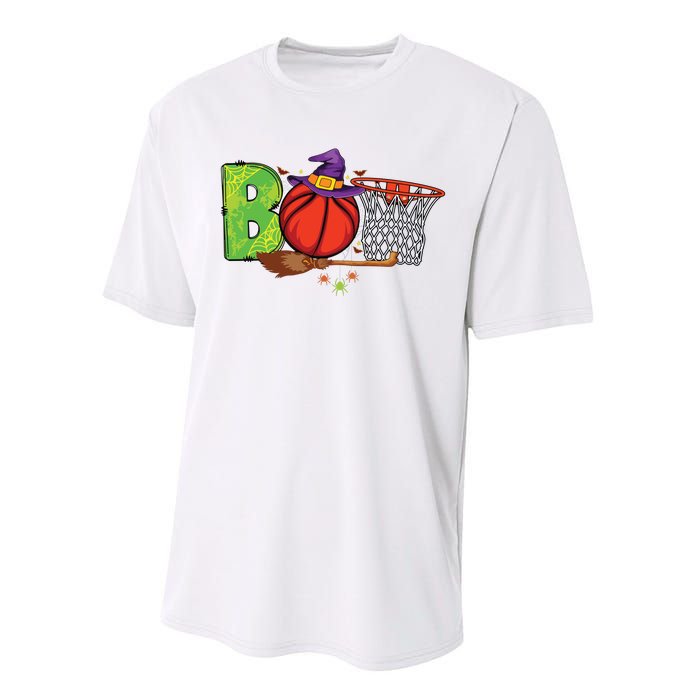 Boo Basketball Lovers Scary Funny Halloween Costume Boy Performance Sprint T-Shirt