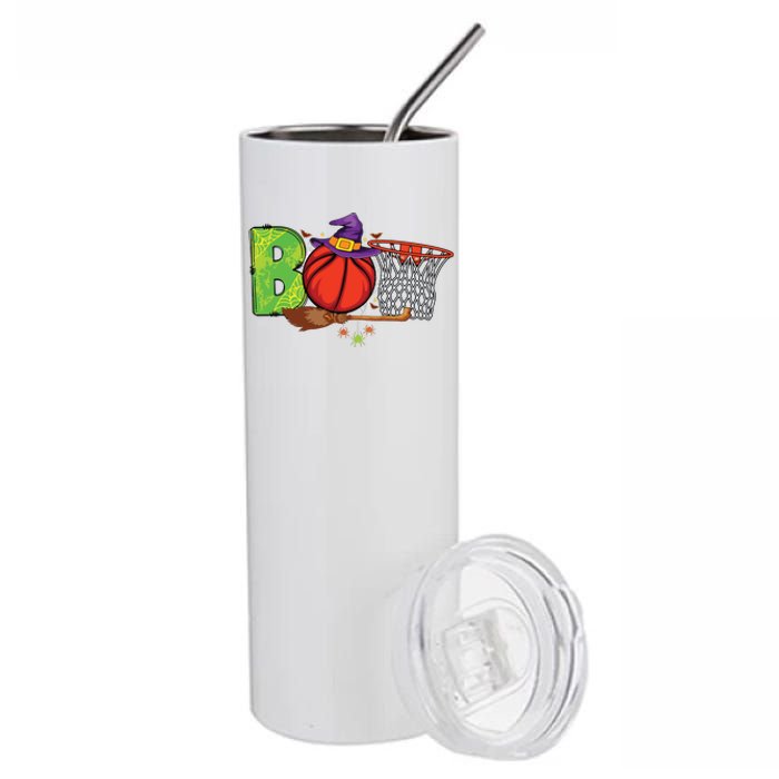 Boo Basketball Lovers Scary Funny Halloween Costume Boy Stainless Steel Tumbler