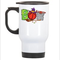 Boo Basketball Lovers Scary Funny Halloween Costume Boy Stainless Steel Travel Mug