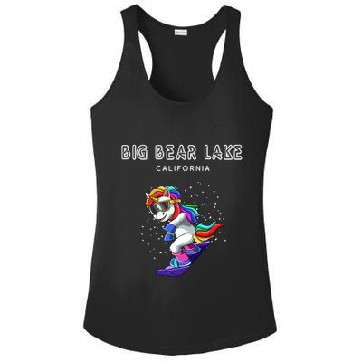 Big Bear Lake California Snowboard And Ski Unicorn Cool Gift Ladies PosiCharge Competitor Racerback Tank