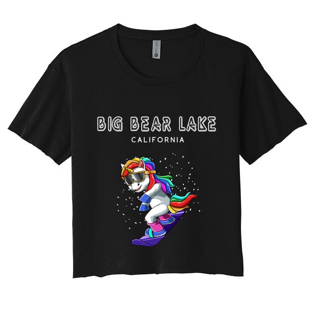 Big Bear Lake California Snowboard And Ski Unicorn Cool Gift Crop Top