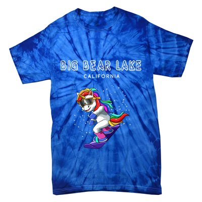 Big Bear Lake California Snowboard And Ski Unicorn Cool Gift Tie-Dye T-Shirt