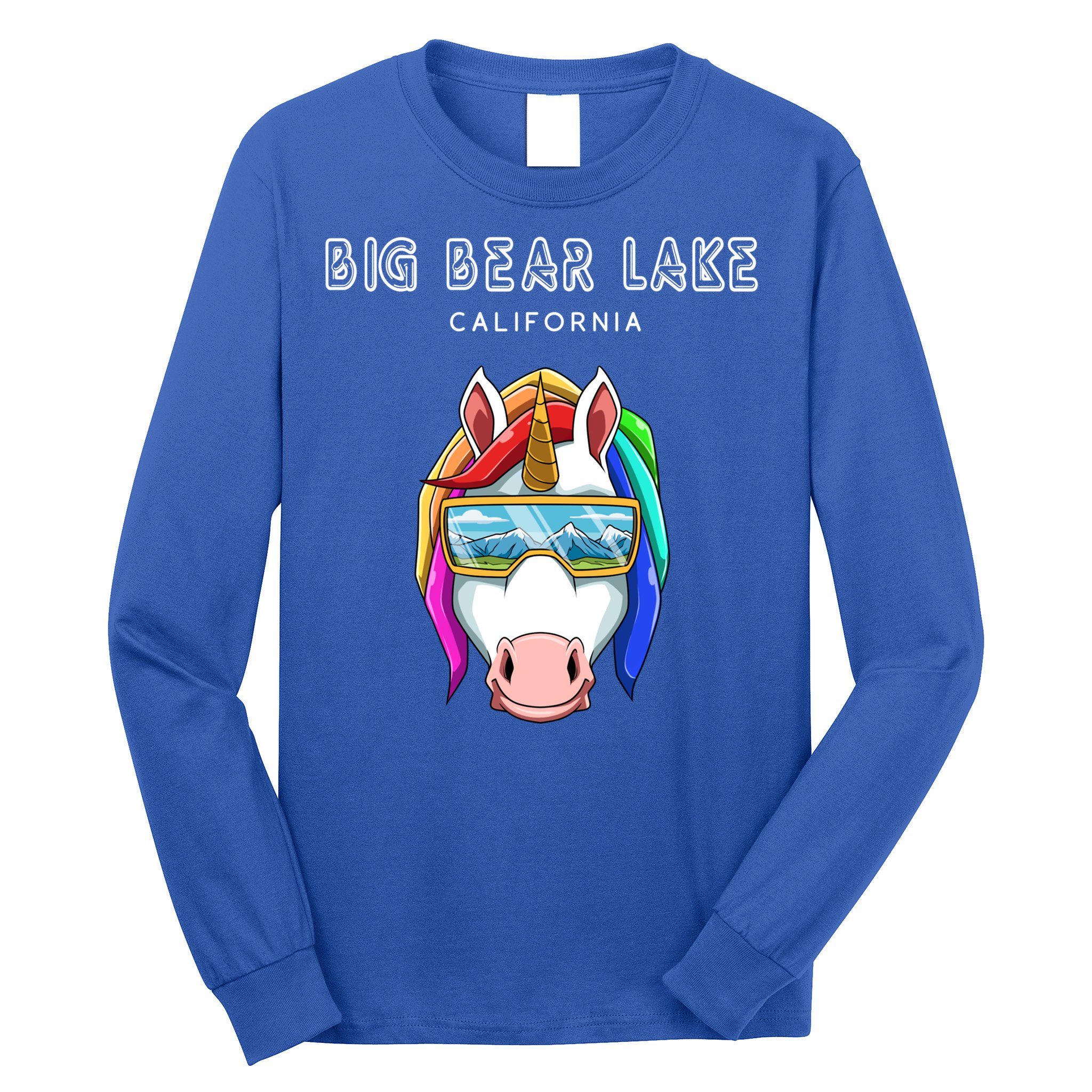 Big Bear Lake California Usa Ski And Snowboard Unicorn Great Gift Long Sleeve Shirt