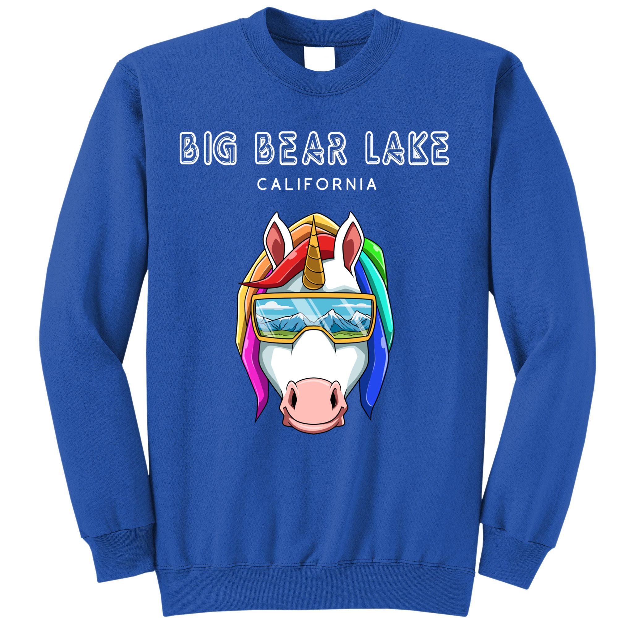 Big Bear Lake California Usa Ski And Snowboard Unicorn Great Gift Sweatshirt