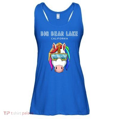 Big Bear Lake California Usa Ski And Snowboard Unicorn Great Gift Ladies Essential Flowy Tank