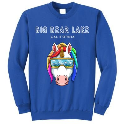 Big Bear Lake California Usa Ski And Snowboard Unicorn Great Gift Tall Sweatshirt