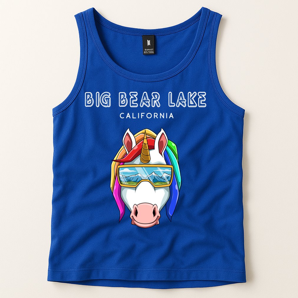 Big Bear Lake California Usa Ski And Snowboard Unicorn Great Gift Tank Top