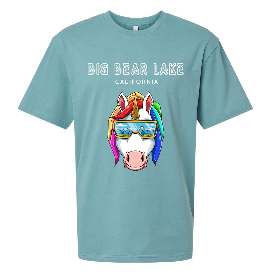 Big Bear Lake California Usa Ski And Snowboard Unicorn Great Gift Sueded Cloud Jersey T-Shirt