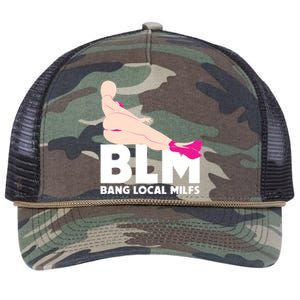 BLM Bang Local Milfs Funny Sexy Milf Quote Retro Rope Trucker Hat Cap