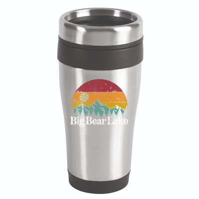 Big Bear Lake California 70S 80S Retro Vintage Mountain Ski Gift 16oz Travel Tumbler