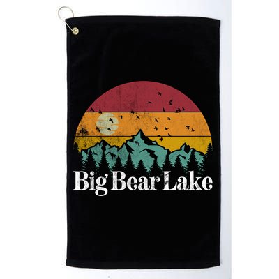 Big Bear Lake California 70S 80S Retro Vintage Mountain Ski Gift Golf Towel