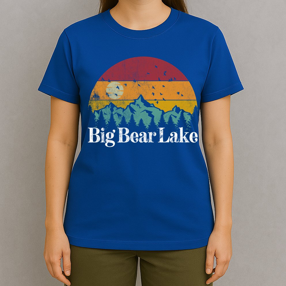 Big Bear Lake California 70S 80S Retro Vintage Mountain Ski Gift T-Shirt