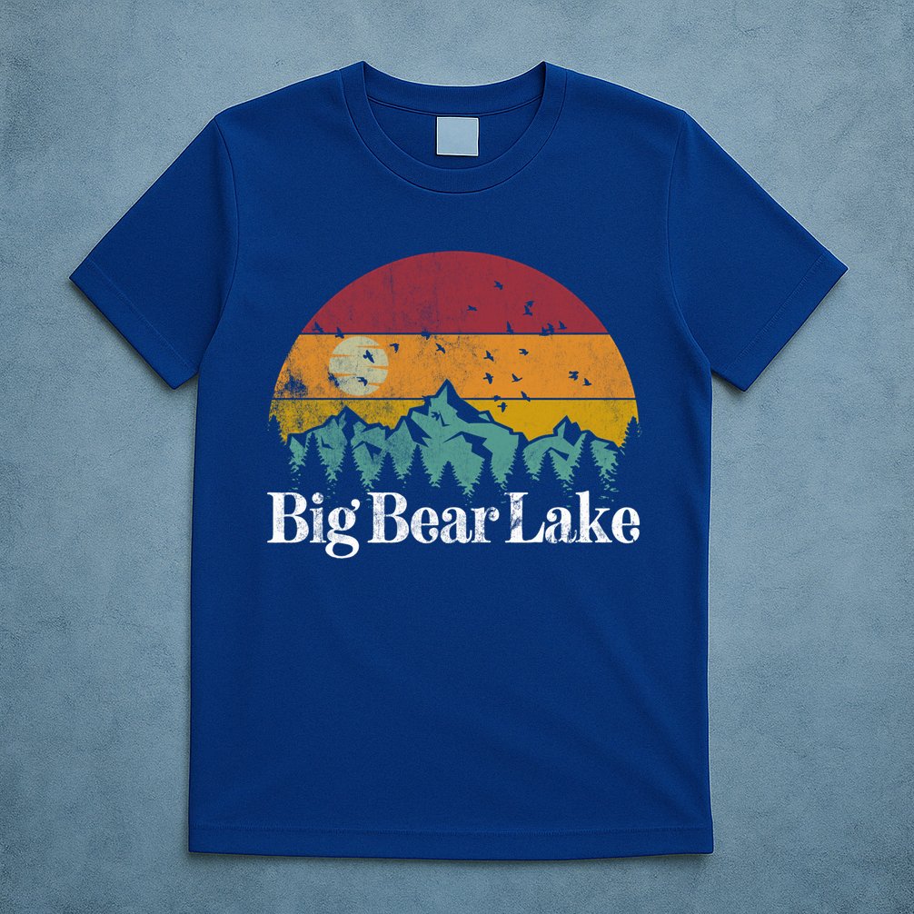 Big Bear Lake California 70S 80S Retro Vintage Mountain Ski Gift T-Shirt