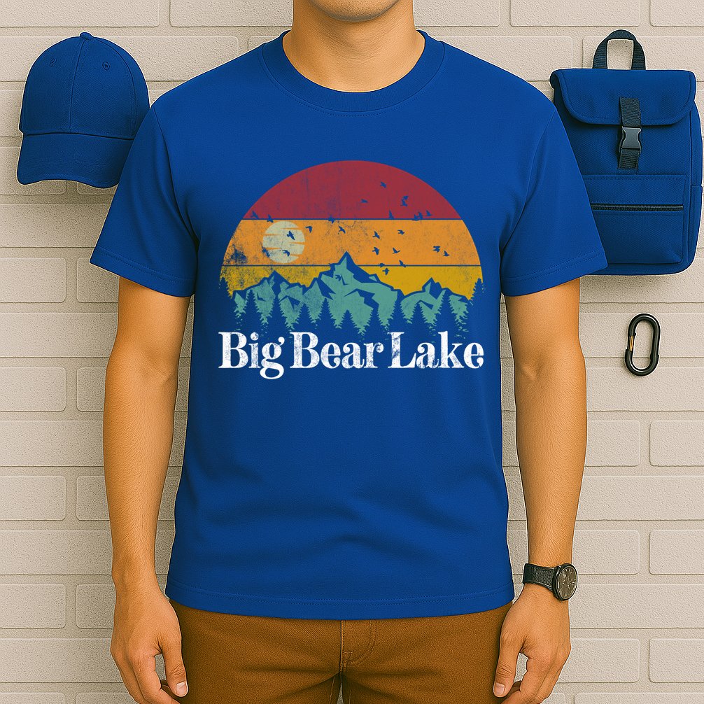 Big Bear Lake California 70S 80S Retro Vintage Mountain Ski Gift T-Shirt