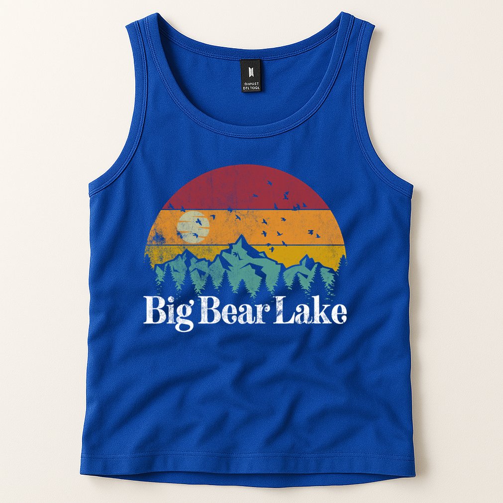 Big Bear Lake California 70S 80S Retro Vintage Mountain Ski Gift Tank Top