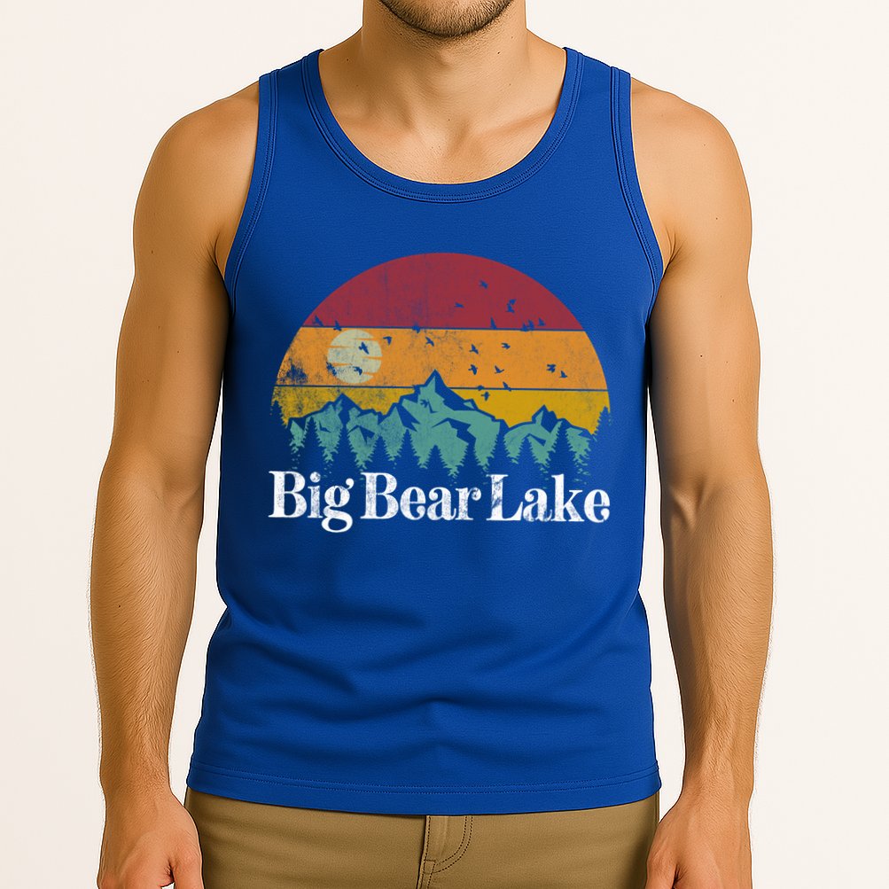 Big Bear Lake California 70S 80S Retro Vintage Mountain Ski Gift Tank Top