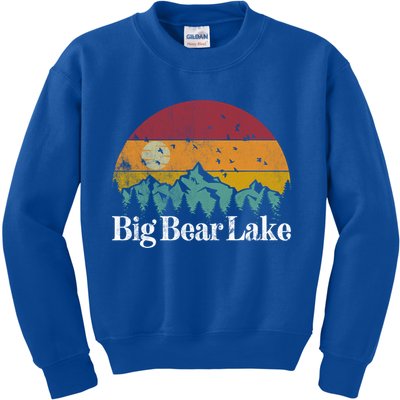 Big Bear Lake California 70S 80S Retro Vintage Mountain Ski Gift Kids Sweatshirt